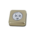 Nueva luz de empuje del LED del diseño 3 LED mini con la etiqueta engomada